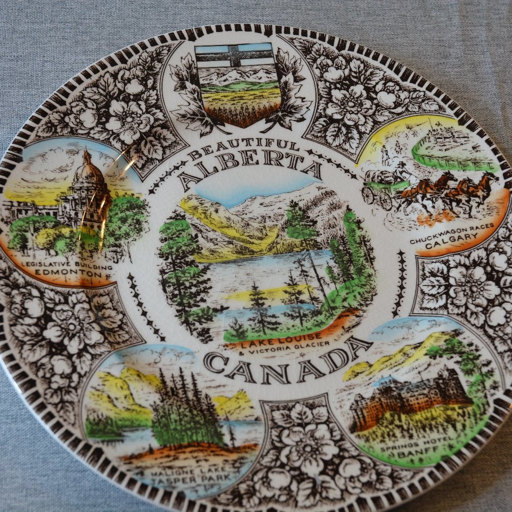 Alberta Collector's Plate, Vintage by Wood & Sons